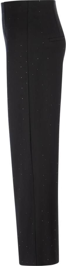 Seductive Kimberly Bi-elastische Steenversierde Broek Black Dames