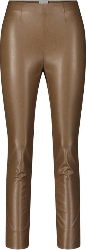 Seductive Faux Leather Pull-On Pants Sabrina Brown Dames