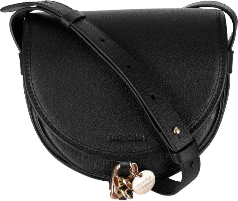 See By Chloé Crossbody bags Small Mara Saddle Bag Leather in zwart