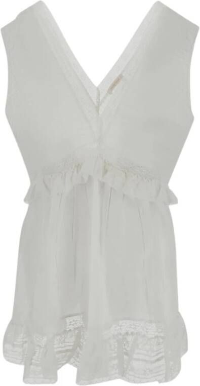 See by Chloé Blonde Mouwloze Top White Dames