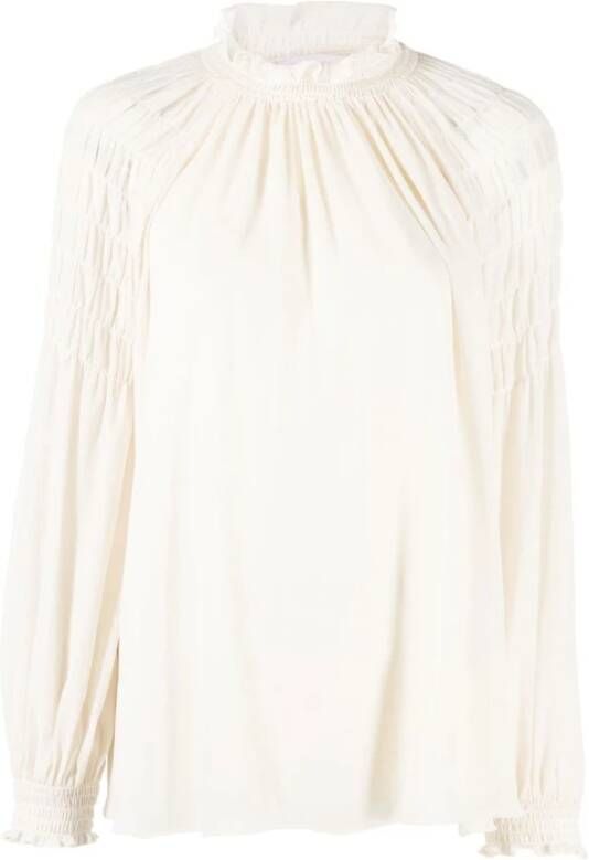 See by Chloé Stijlvolle Georgette Blouse Beige Dames