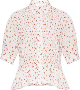 See by Chloé Brass shirt with short sleeves Wit Dames
