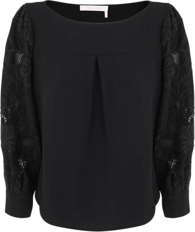 See by Chloé Embroidered Blouse Zwart Dames