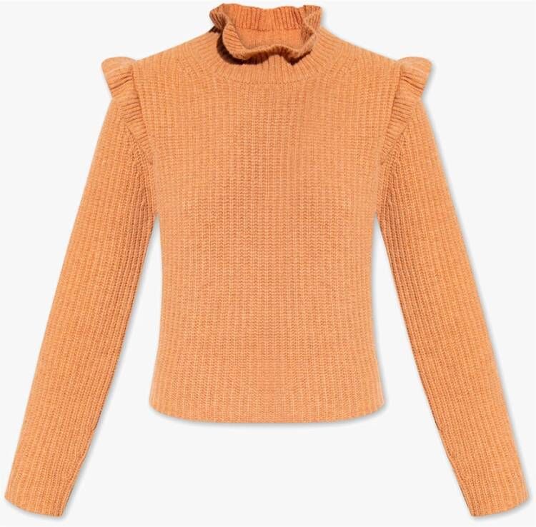 See by Chloé Bruine Wollen Turtleneck Sweater Brown Dames