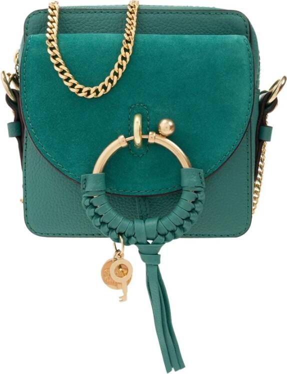 See by Chloé Joan Camera Bag in Green Leather Groen Dames