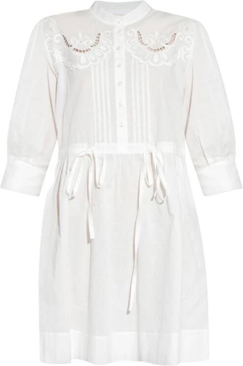 See by Chloé Lace-trimmed dress White Dames