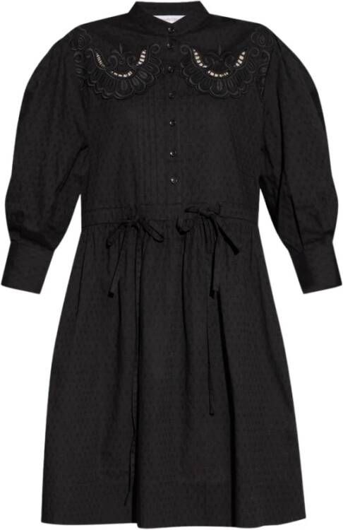 See by Chloé Lace-trimmed dress Zwart Dames