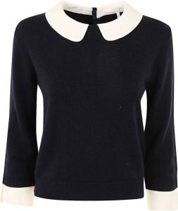 See by Chloé Round-neck Knitwear Blauw Dames