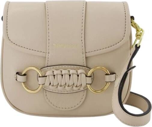 See by Chloé Saddie Hobo Tas Cement Beige Leer Beige Dames