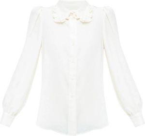 See by Chloé Shirt with decorative collar Wit Dames