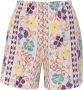 See by Chloé Bloemenprint Linnen Blend Shorts met Hoge Taille White Dames - Thumbnail 1