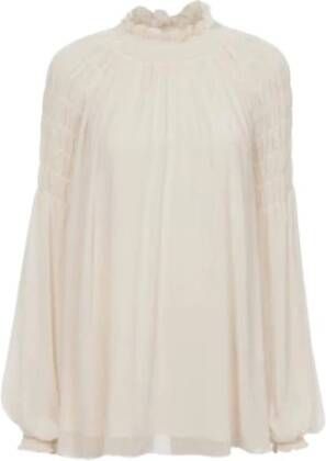 See by Chloé Stijlvolle Georgette Blouse Beige Dames