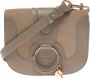 See by Chloé Hana Small Crossbody Bag in Motty Grey Suede and Calfskin Grijs Dames - Thumbnail 4