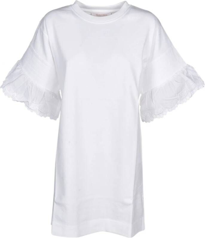 See by Chloé Vlinder T-Shirt Jurk White Dames