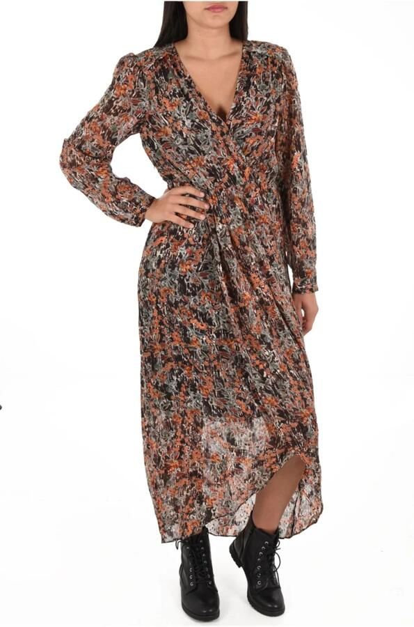 See u soon Lange Splitjurk Bedrukte V-hals Multicolor Dames - Foto 3