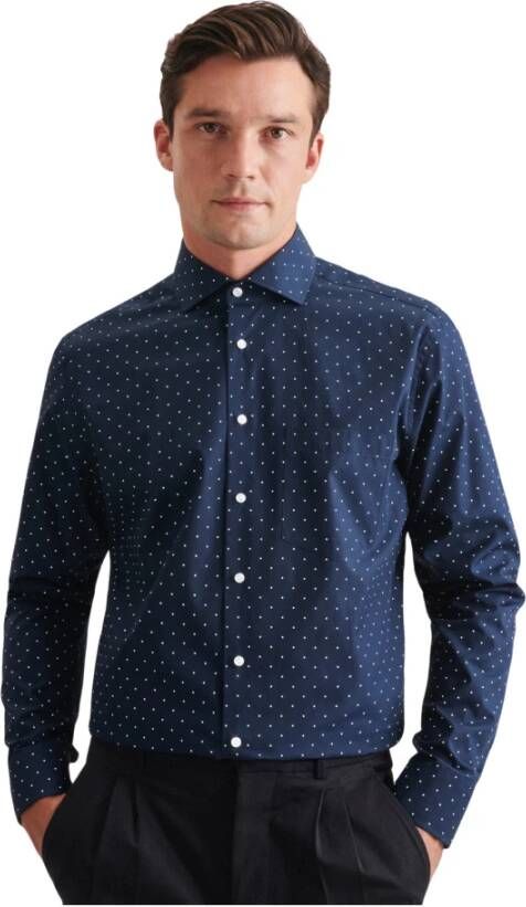 SEIDENSTICKER REGULAR FIT Regular fit zakelijk overhemd met all-over motief model 'Spread Kent'