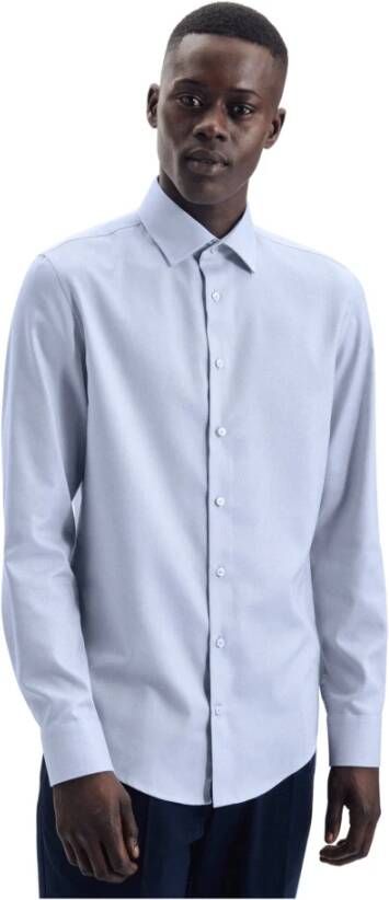 seidensticker Business Shirt Shaped Blauw Heren