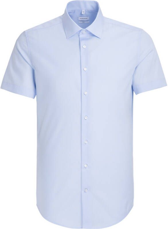 Seidensticker Businessoverhemd SLIM korte mouwen kentkraag uni