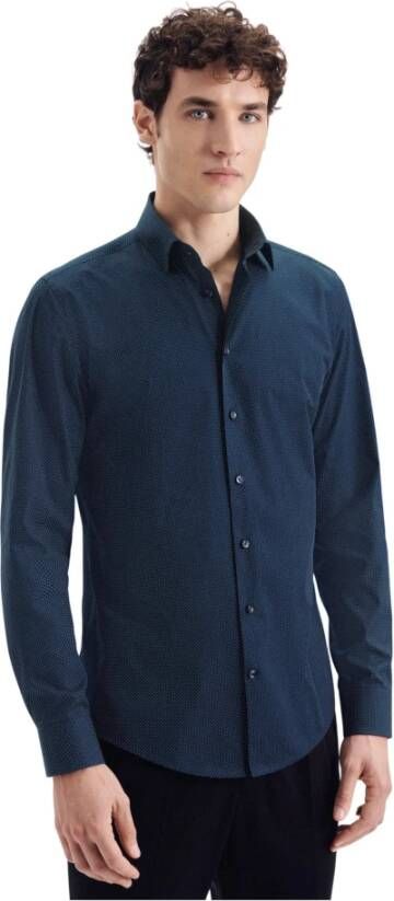 Seidensticker Businessoverhemd Slim lange mouwen kentkraag stippen