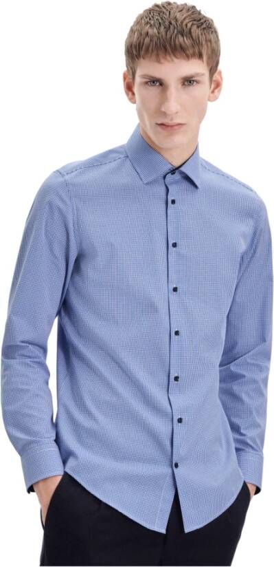 seidensticker Business Shirt Slim Blauw Heren