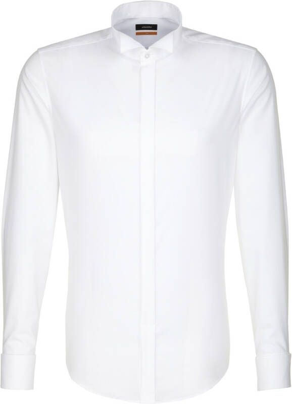 Seidensticker overhemd dubbele manchet wit Slim Fit - Foto 2