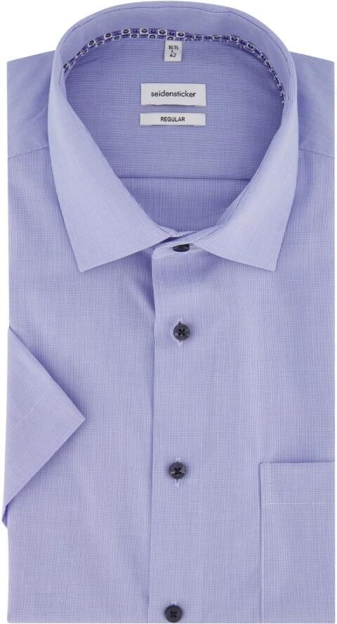 Seidensticker Businessoverhemd Regular korte mouwen kentkraag uni