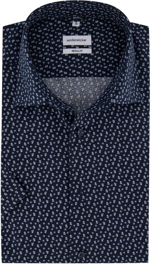 Seidensticker Businessoverhemd Regular korte mouwen kentkraag print