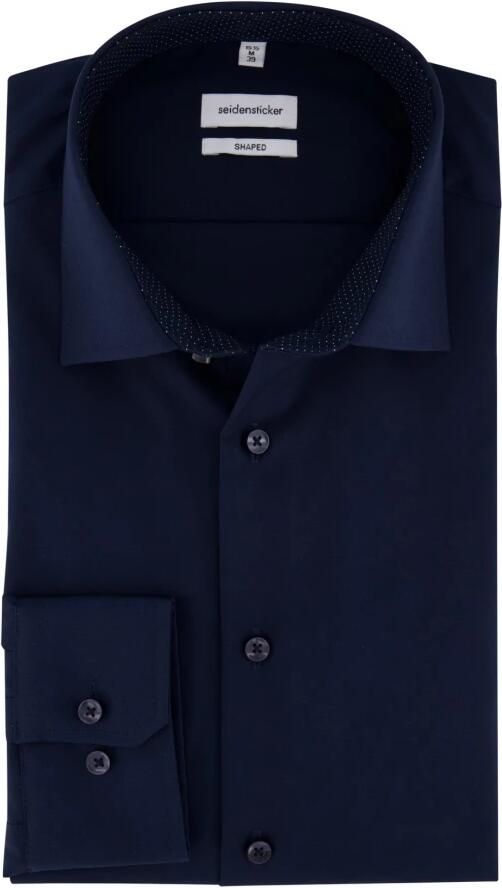 Seidensticker Businessoverhemd Shaped lange mouwen kentkraag uni