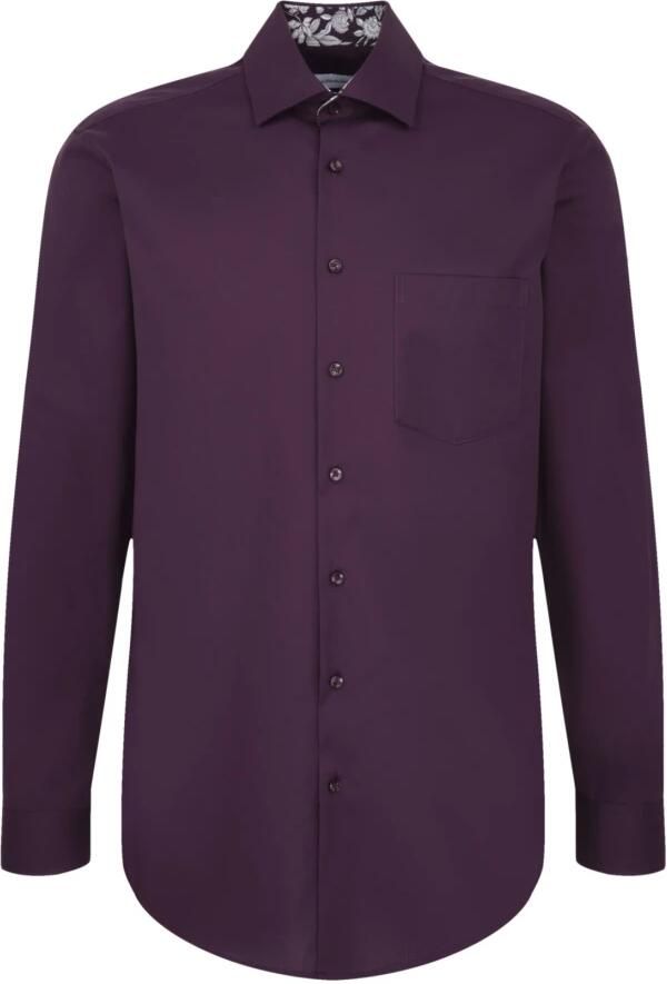 Seidensticker Businessoverhemd Regular lange mouwen kentkraag uni