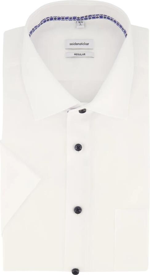 Seidensticker Businessoverhemd Regular korte mouwen kentkraag uni