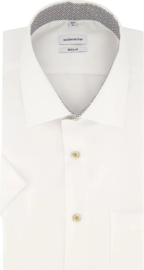 Seidensticker Businessoverhemd Regular korte mouwen kentkraag uni