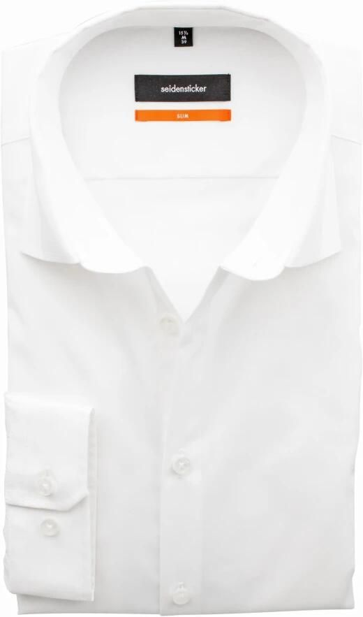 Seidensticker Businessoverhemd Zwarte roos Slim 1 1 extra lange Kent kraag uni - Foto 7