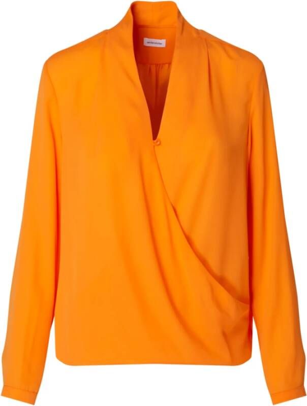 Seidensticker Wraparound blouse regelmatige pasvorm Oranje Dames