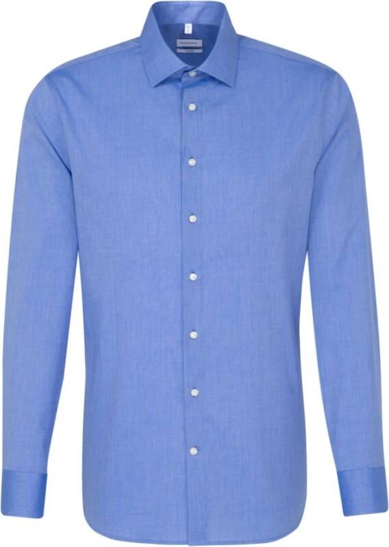 Seidensticker Zakelijk shirt gevormd Blauw Heren