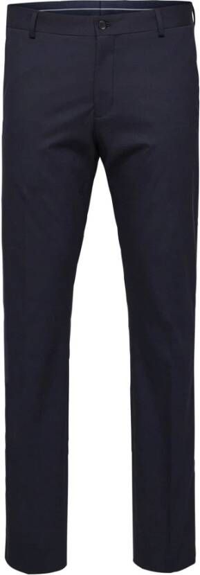 Selected Homme Cropped Trousers Blauw Heren
