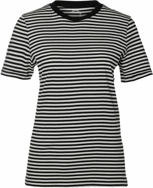 SELECTED FEMME Dames Tops & T-shirts Slfmy Perfect Ss Tee Box Cut-stri B Zwart