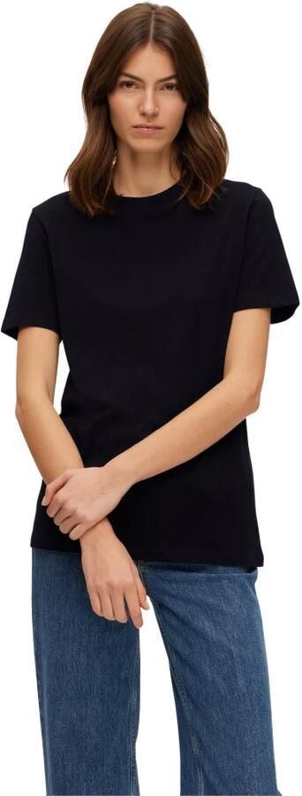 SELECTED WOMEN Dames Tops & T-shirts Slfmyessential Ss O-neck Tee Zwart - Foto 11