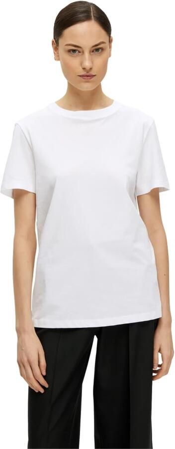 SELECTED FEMME Dames Tops & T-shirts Slfmy Perfect Ss Tee Box Cut B Noos Wit - Foto 11