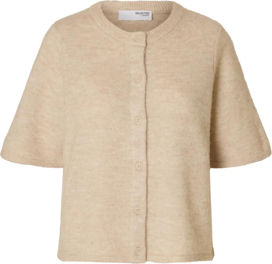 SELECTED FEMME Dames Truien & Vesten Slflulu 2 4 Knit Cardigan Beige - Foto 6