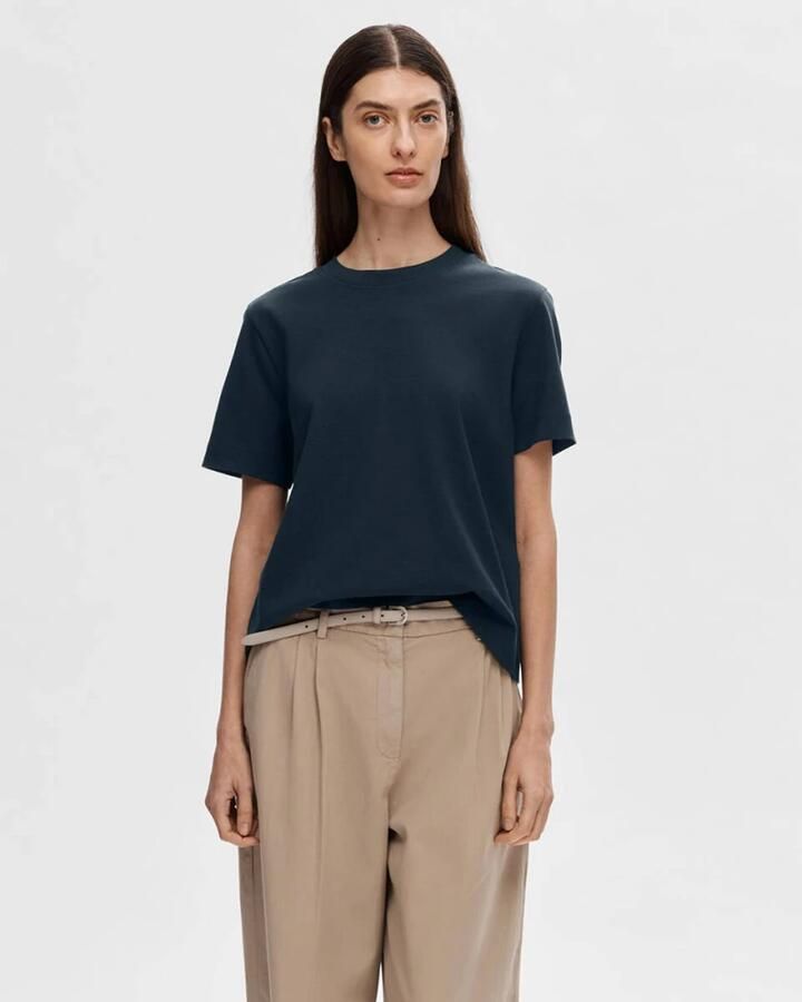 Selected T-shirt met ronde hals model 'ESSENTIAL' - Foto 2