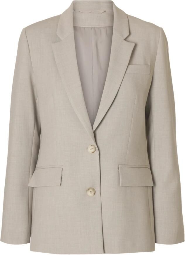 Selected Femme Elegante Op Maat Beige Blazer Beige Dames - Foto 5