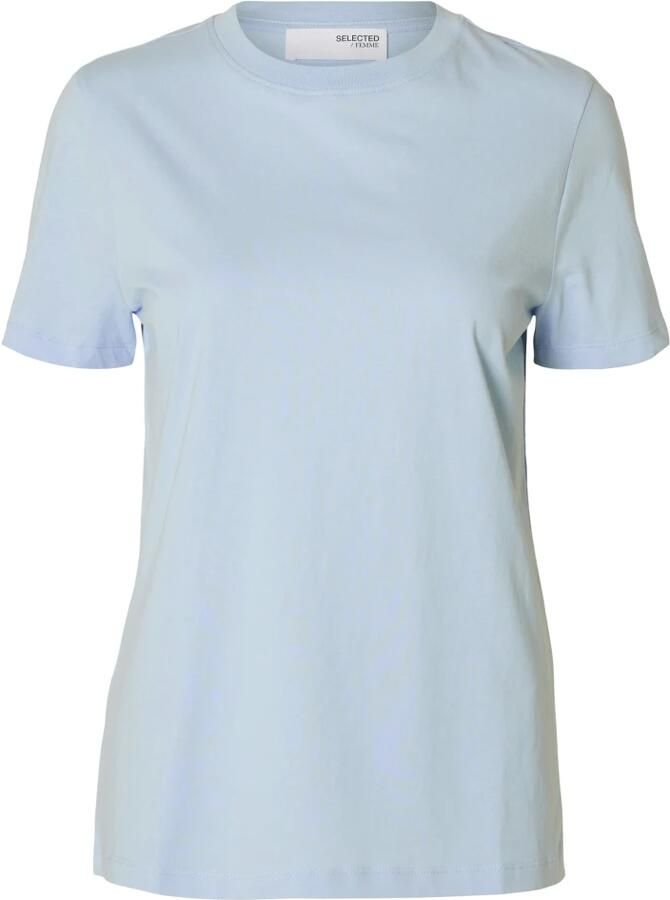 Selected Femme Essential O-Neck T-shirt Cashmere Blue Dames - Foto 4