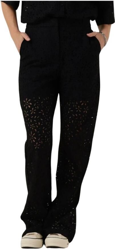 SELECTED FEMME Dames Broeken Slfkarola Hw Flared Lace Pant Zwart - Foto 5