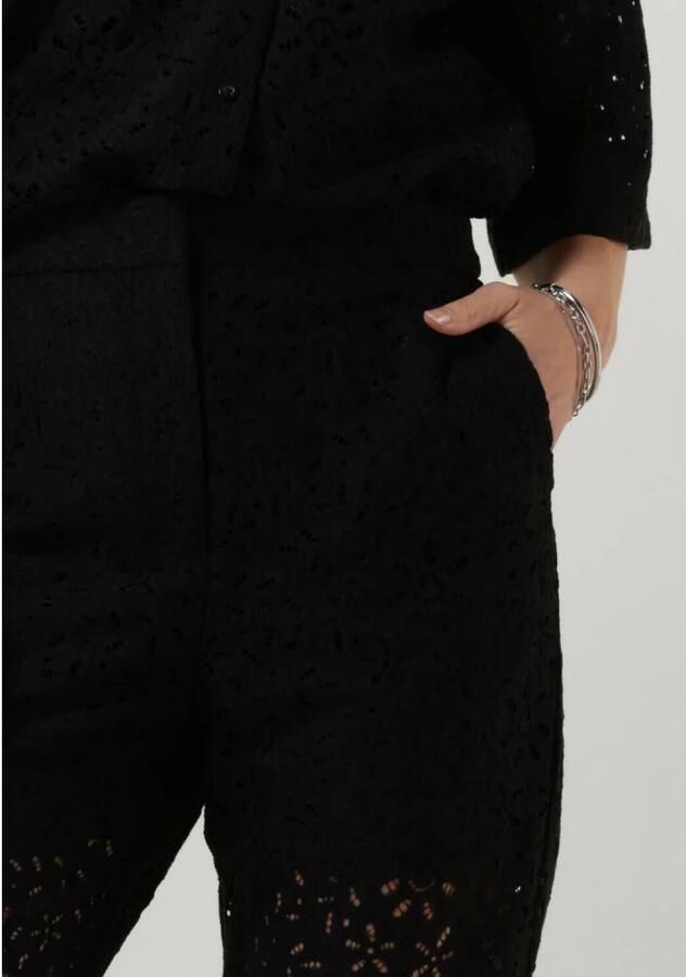 SELECTED FEMME Dames Broeken Slfkarola Hw Flared Lace Pant Zwart - Foto 4