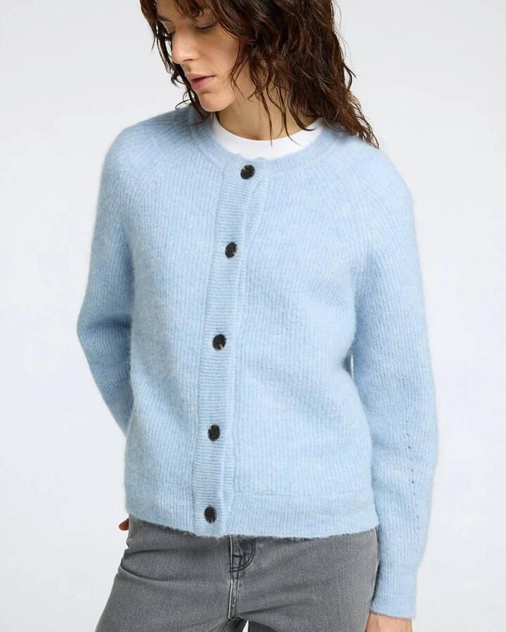 Selected Femme Gebreid jack met ronde hals model 'LULU'