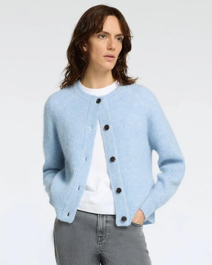 Selected Femme Gebreid jack met ronde hals model 'LULU' - Foto 3