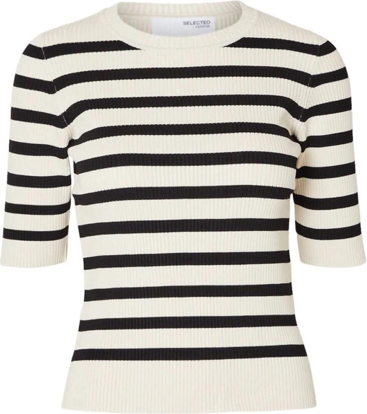 SELECTED FEMME Dames Tops & T-shirts Slfmali 2 4 Knit O-neck Ecru - Foto 7