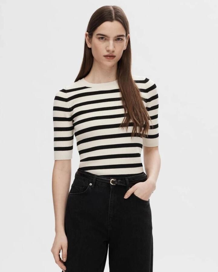 SELECTED FEMME Dames Tops & T-shirts Slfmali 2 4 Knit O-neck Ecru - Foto 5