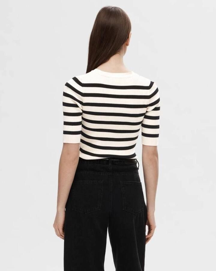 SELECTED FEMME Dames Tops & T-shirts Slfmali 2 4 Knit O-neck Ecru - Foto 6