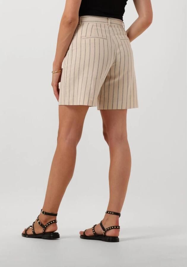 SELECTED FEMME Dames Broeken Slfhilda Mw Shorts Pin Stripe Zand - Foto 2